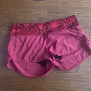 lulu lemon shorts size 2 red
